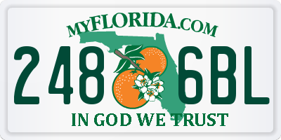 FL license plate 2486BL