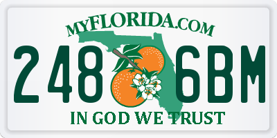 FL license plate 2486BM