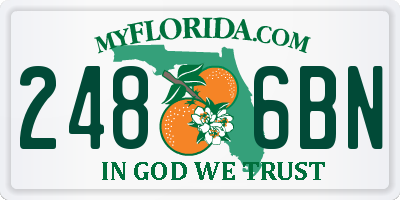 FL license plate 2486BN