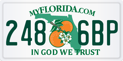FL license plate 2486BP