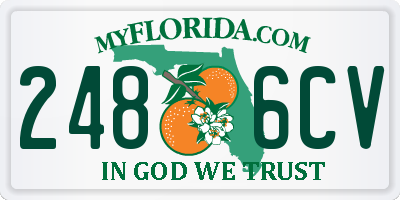 FL license plate 2486CV
