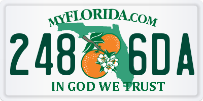 FL license plate 2486DA