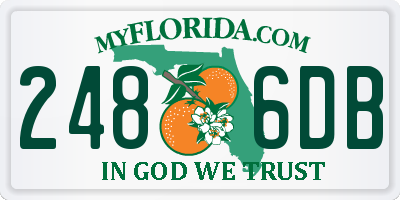 FL license plate 2486DB