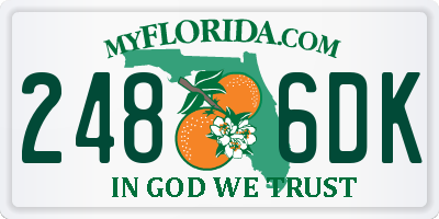 FL license plate 2486DK