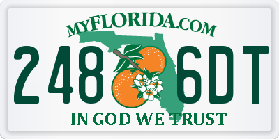FL license plate 2486DT