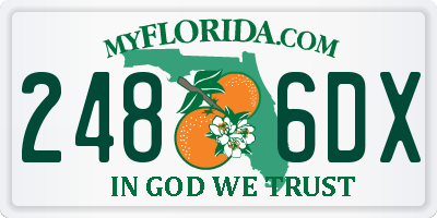 FL license plate 2486DX