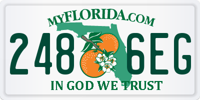FL license plate 2486EG
