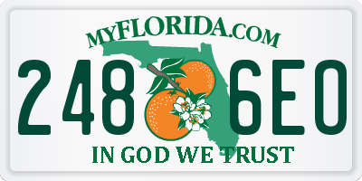 FL license plate 2486EO