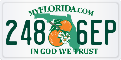 FL license plate 2486EP