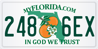 FL license plate 2486EX