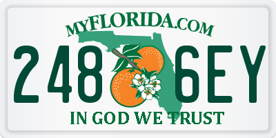 FL license plate 2486EY