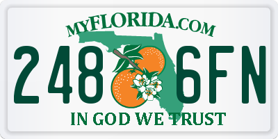 FL license plate 2486FN