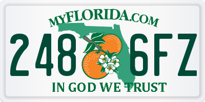 FL license plate 2486FZ