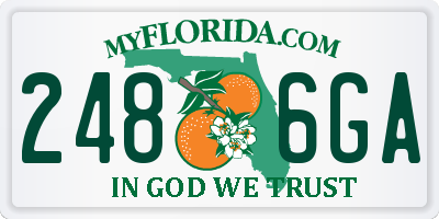 FL license plate 2486GA
