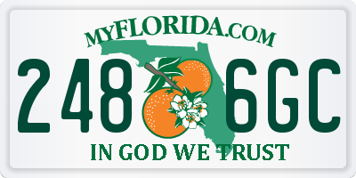 FL license plate 2486GC