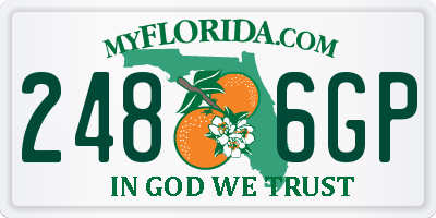 FL license plate 2486GP