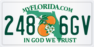 FL license plate 2486GV