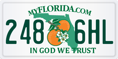 FL license plate 2486HL