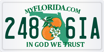 FL license plate 2486IA