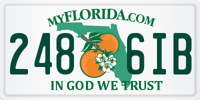 FL license plate 2486IB
