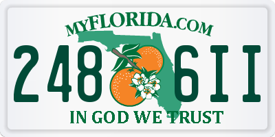 FL license plate 2486II