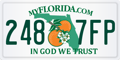 FL license plate 2487FP