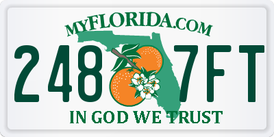 FL license plate 2487FT