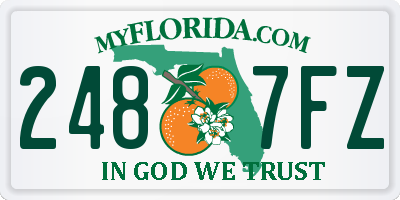 FL license plate 2487FZ