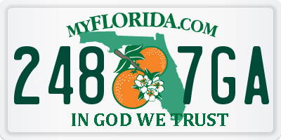 FL license plate 2487GA