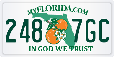 FL license plate 2487GC