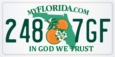 FL license plate 2487GF