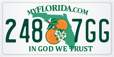 FL license plate 2487GG