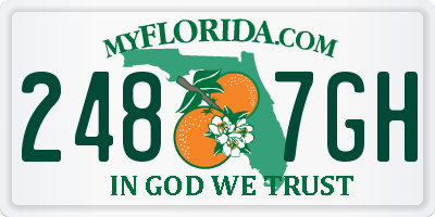 FL license plate 2487GH