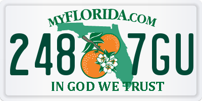 FL license plate 2487GU