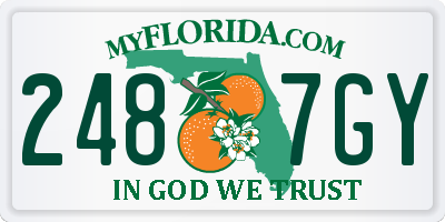 FL license plate 2487GY