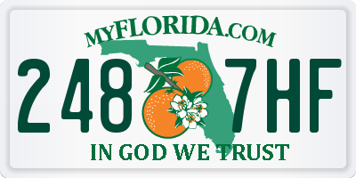 FL license plate 2487HF