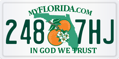 FL license plate 2487HJ