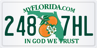FL license plate 2487HL