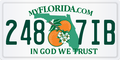 FL license plate 2487IB