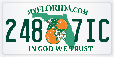 FL license plate 2487IC