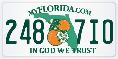 FL license plate 2487IO