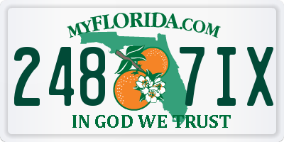 FL license plate 2487IX