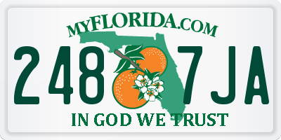 FL license plate 2487JA