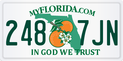 FL license plate 2487JN