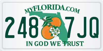 FL license plate 2487JQ