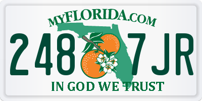 FL license plate 2487JR