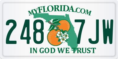 FL license plate 2487JW
