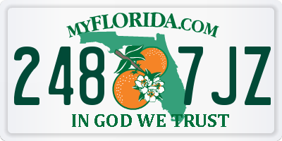 FL license plate 2487JZ