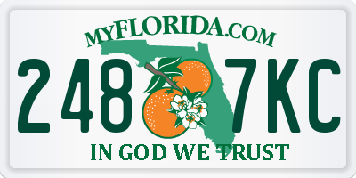 FL license plate 2487KC