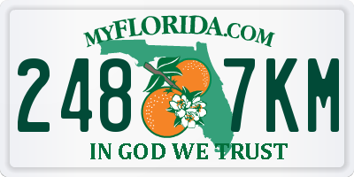 FL license plate 2487KM